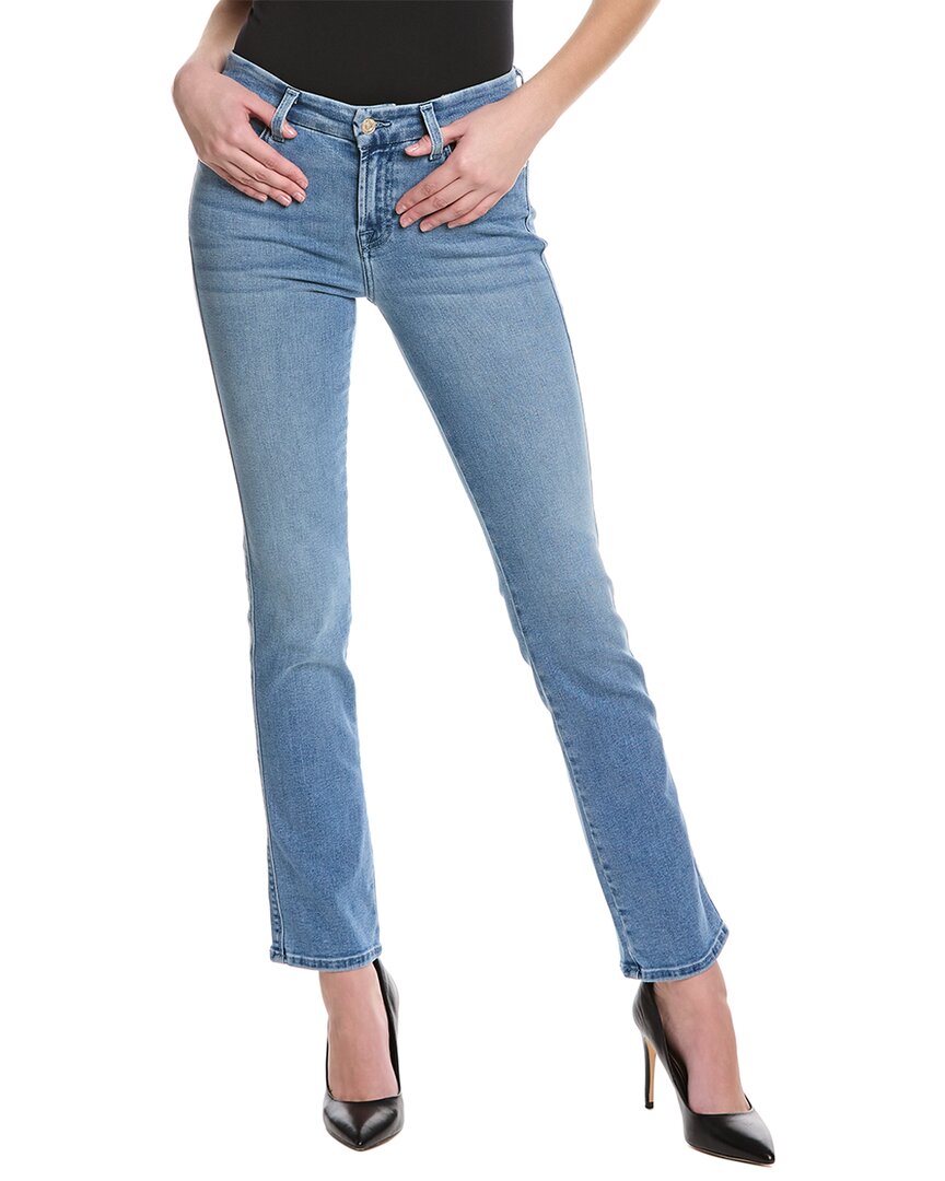 7 For All Mankind Kimmie Light Indigo Straight Jean In Blue
