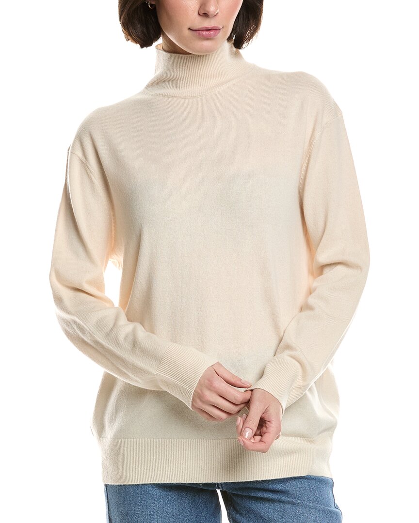 Vince Weekend Turtleneck Wool & Cashmere-blend Sweater In Beige