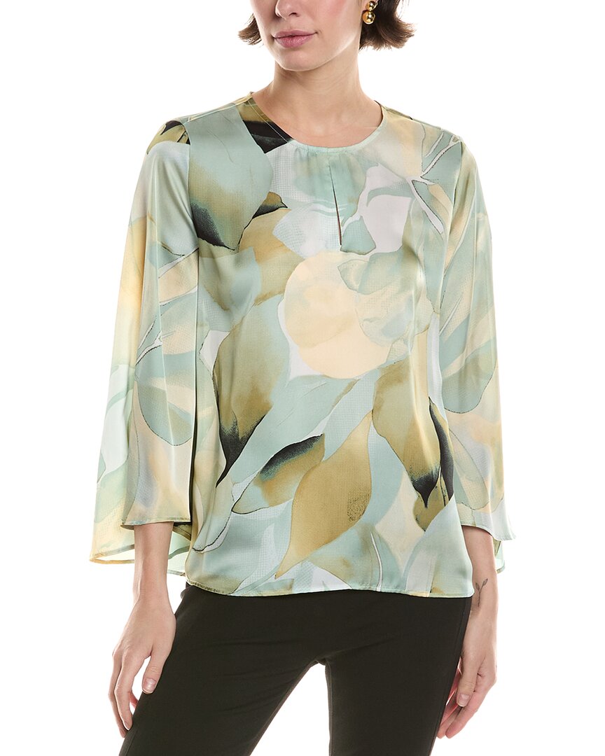 Shop Anne Klein Petite Keyhole Blouse