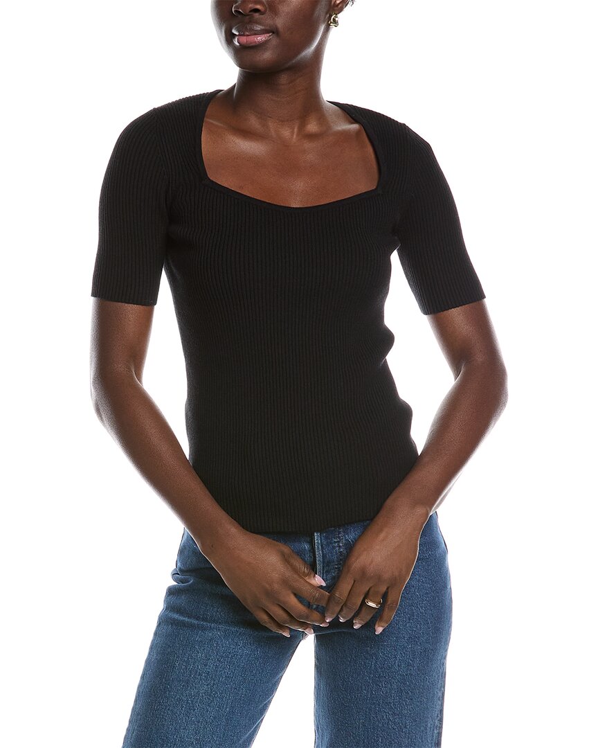 Hugo Boss Boss Orange Short Sleeve Sweater In Black