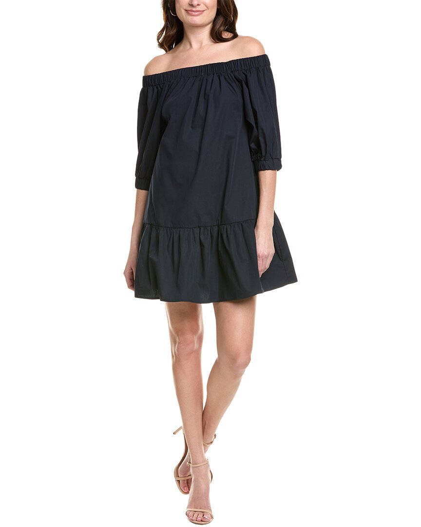 Labiz Off-the-shoulder Mini Dress In Blue