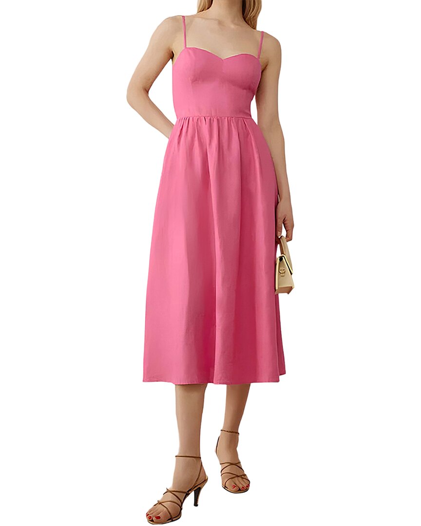 Adele Berto Linen Midi Dress