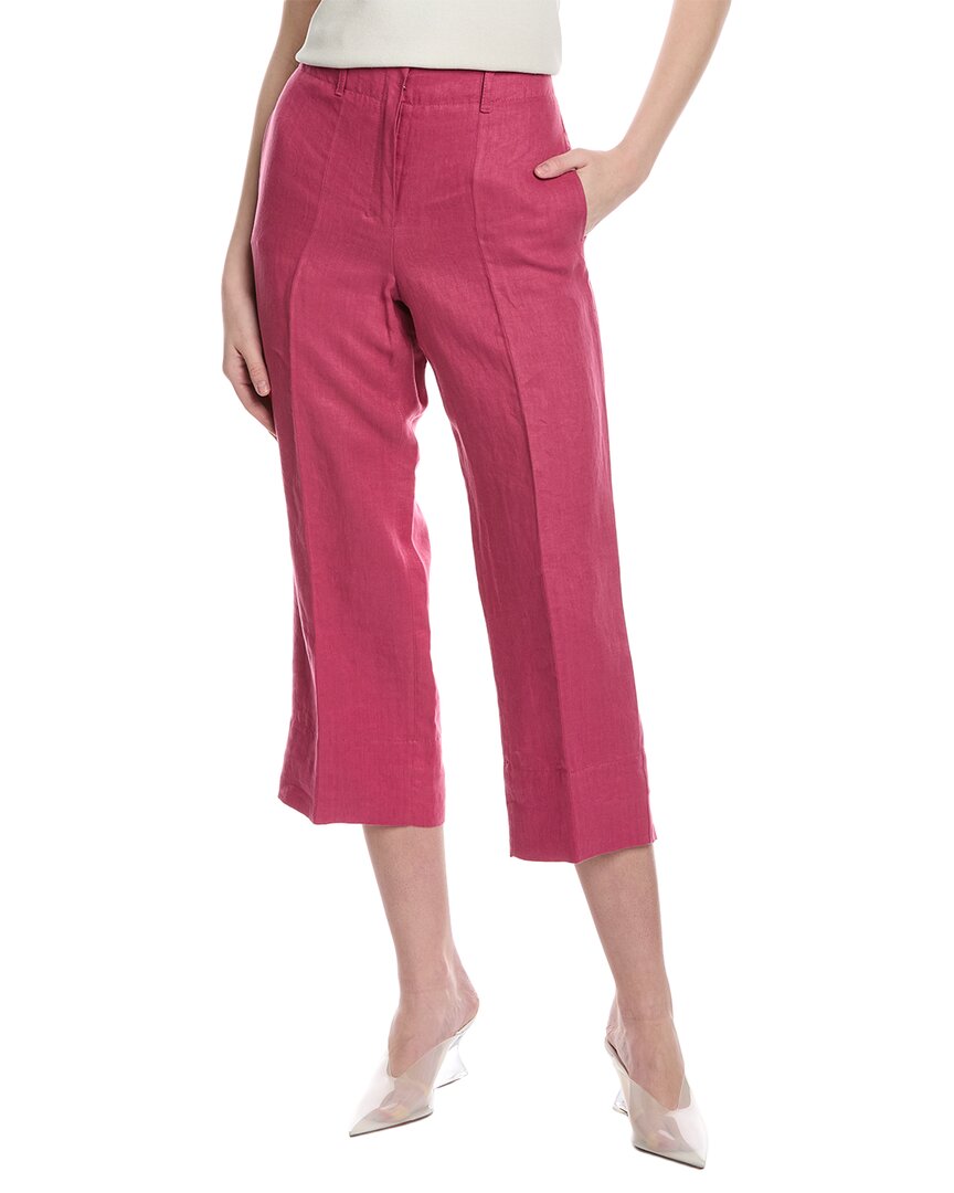 Shop Max Mara S  Rebecca Linen Trouser In Purple