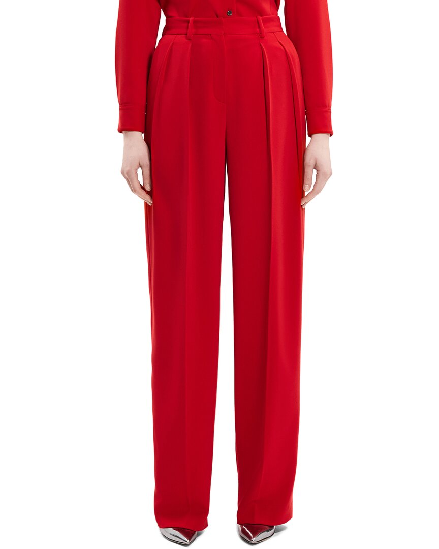 Shop Theory Double Pleat Pant In Purple
