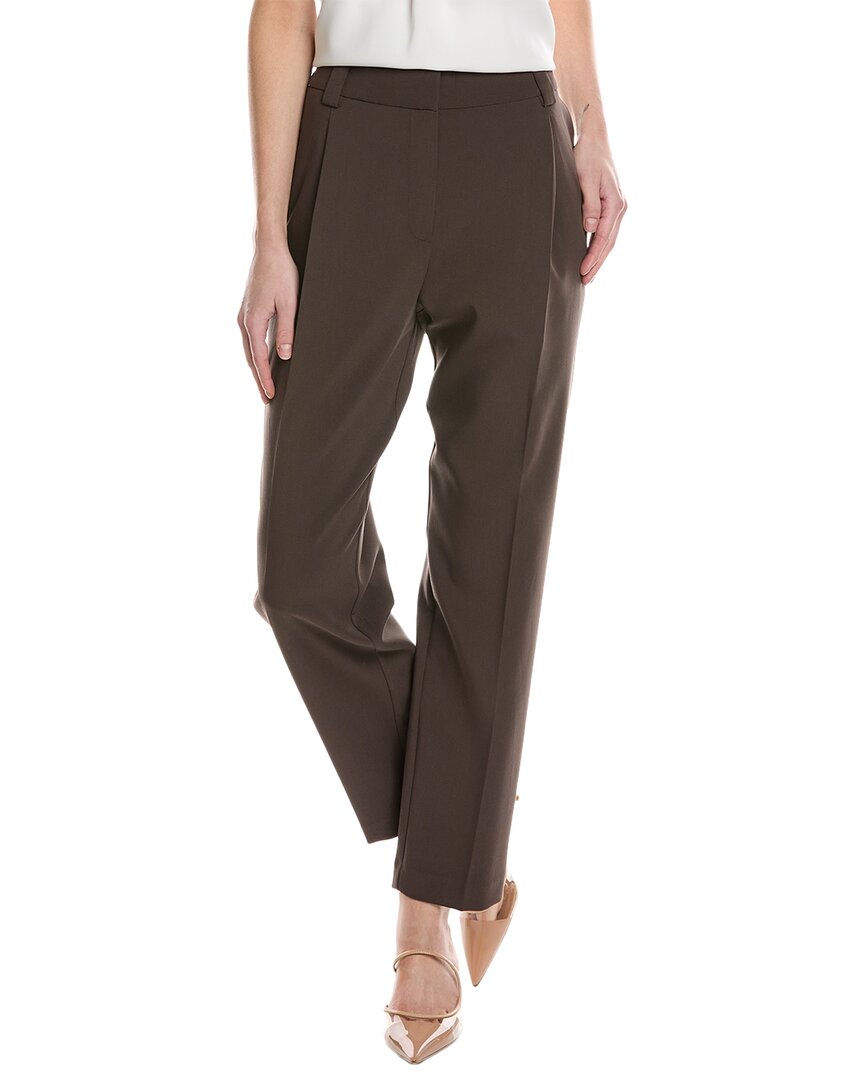Shop Vince Camuto Wide Waistband Straight Leg Pant In Brown