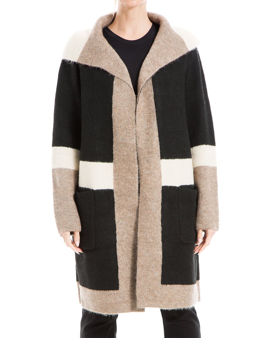 Max Studio Stripe Long Sweater Coat