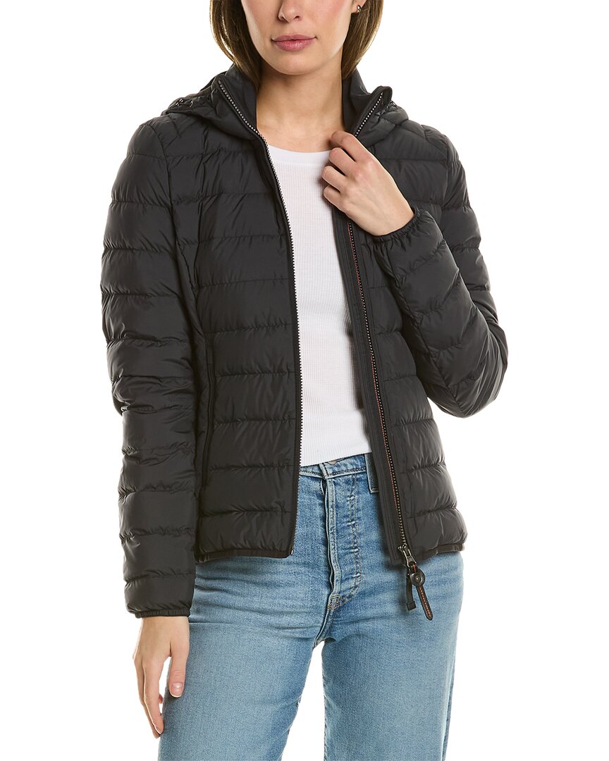 Parajumpers Hooded Down Jacket In Black