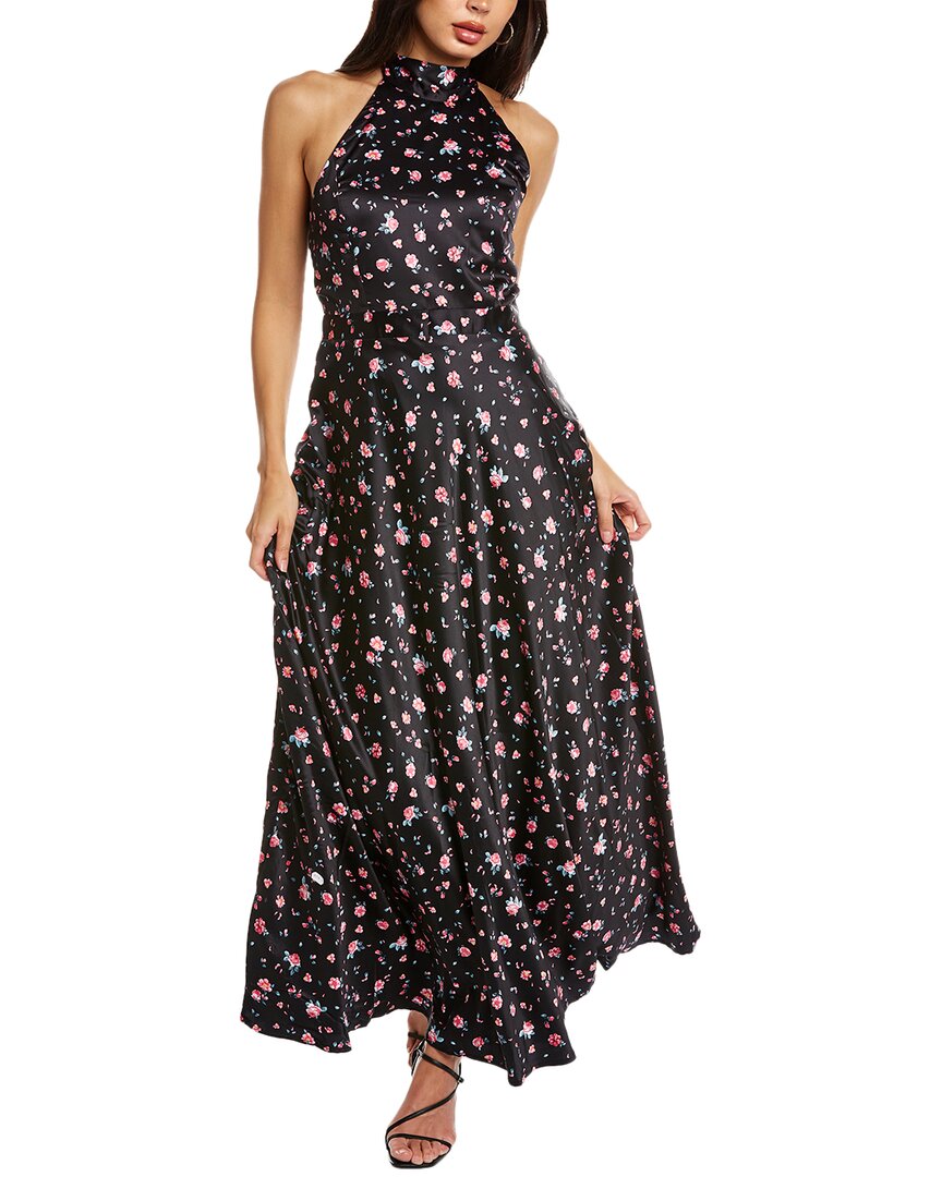 Tahari printed halter deals maxi dress