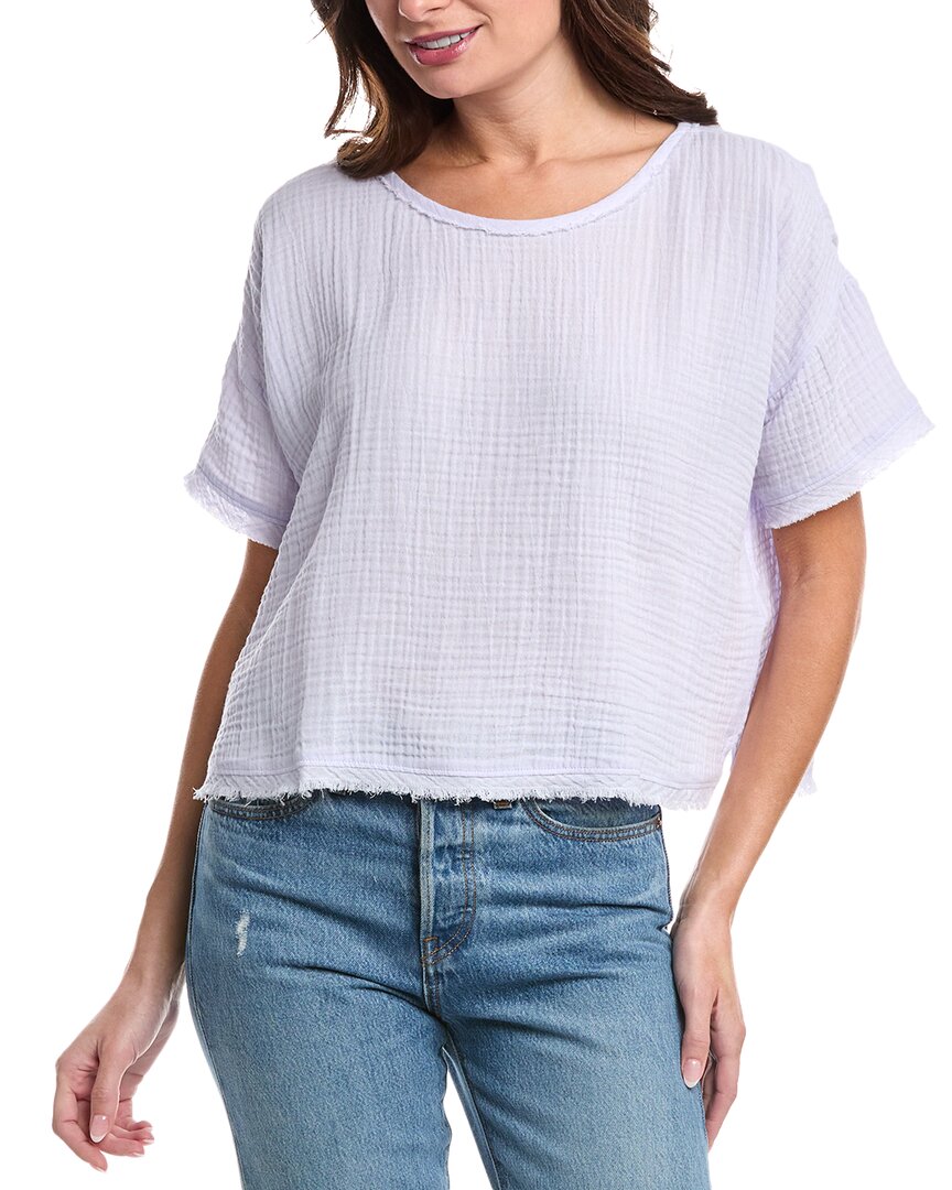 Eileen Fisher Ballet Neck Top In Purple
