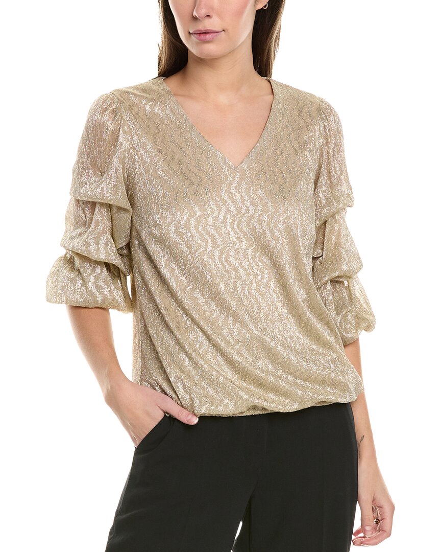 VINCE CAMUTO VINCE CAMUTO V-NECK LANTERN SLEEVE TOP 