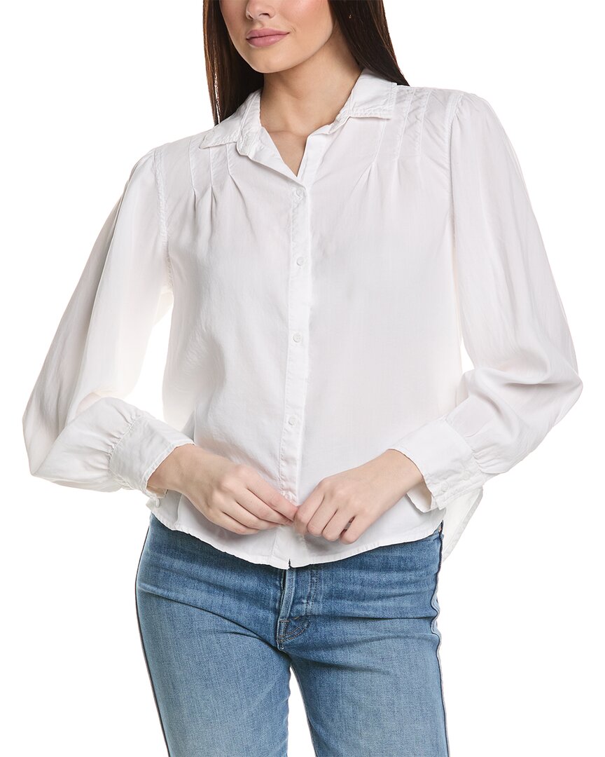 Shop Bella Dahl Pintucked Button-down Shirt In White