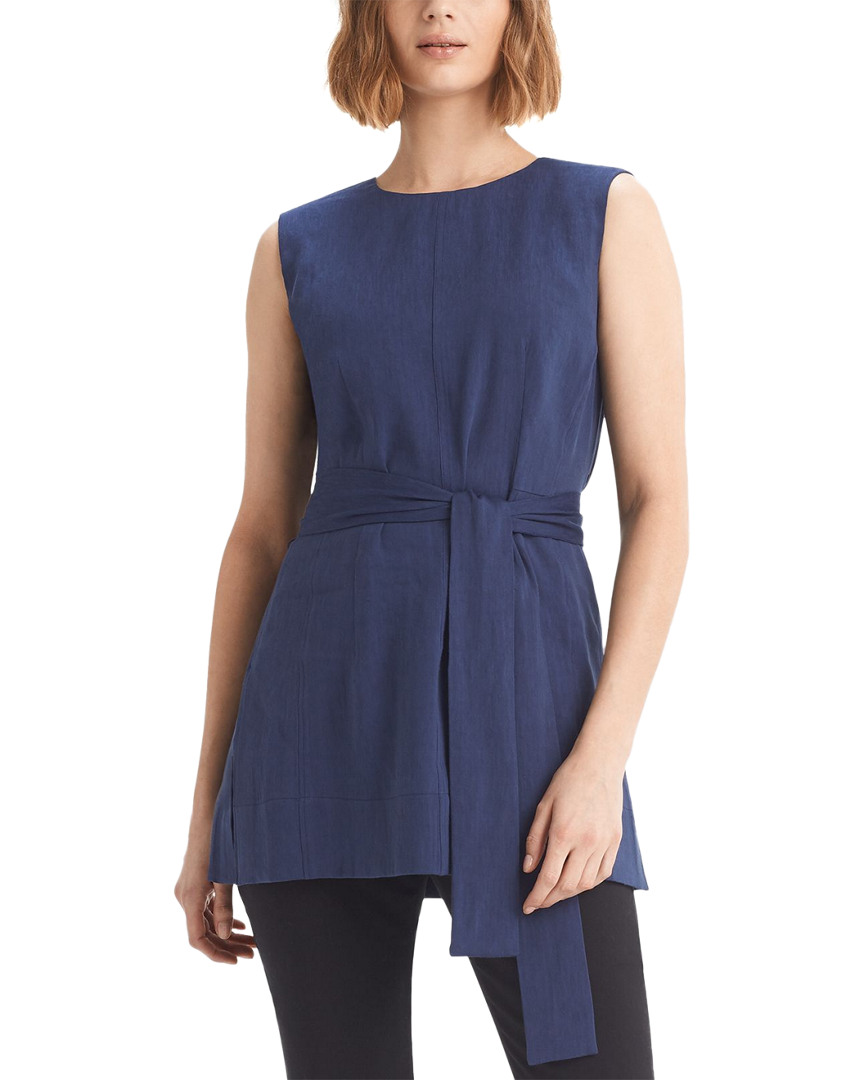 Image of M.M.LaFleur Angelina Linen-Blend Top