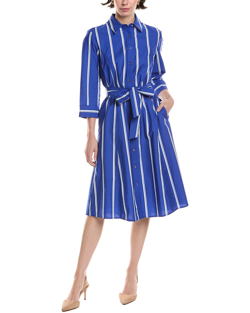 Anne Klein Tie Waist Midi Shirtdress