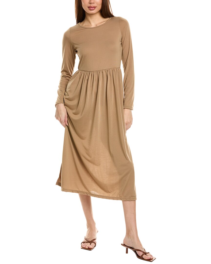 Colette Rose Midi Dress In Beige