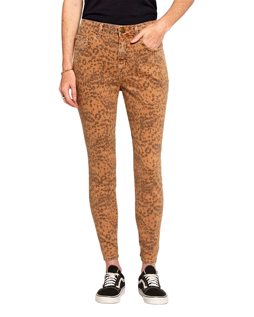 Shop Current Elliott Current/elliott Stiletto Amber Leopard Skinny Jean