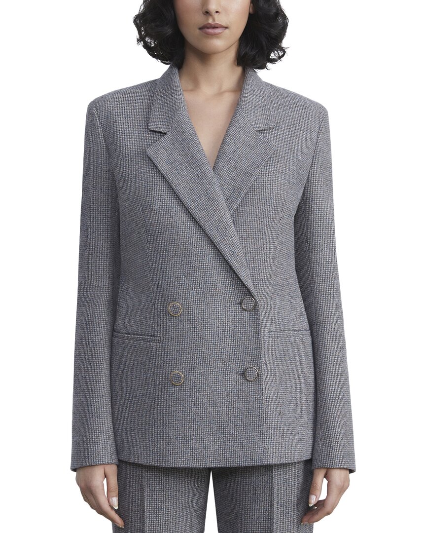 Lafayette 148 New York Double Breasted Wool-blend Blazer