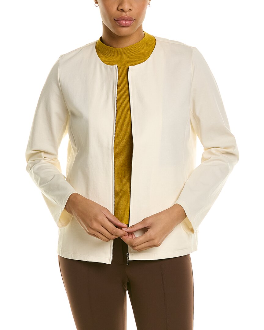 Eileen fisher zip front on sale jacket