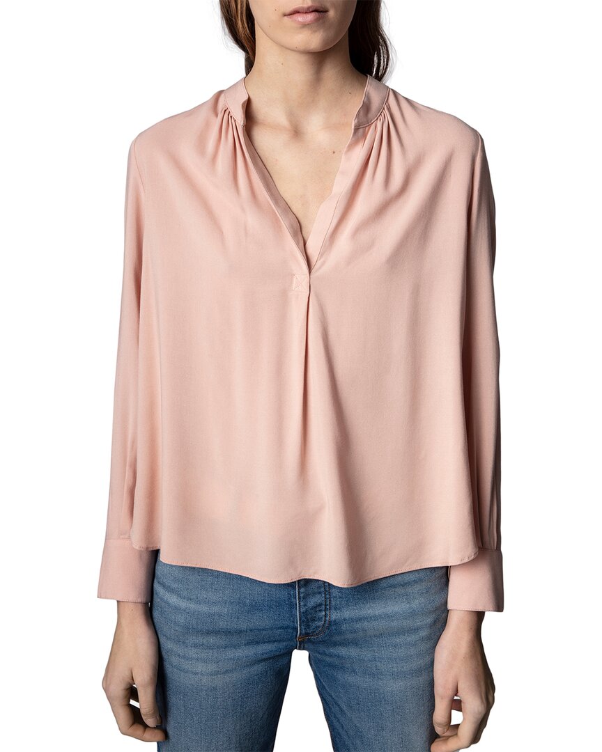 Zadig & Voltaire Gathered-detail Long-sleeve Blouse