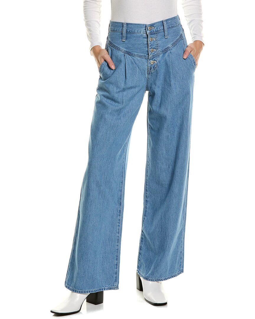 Shop Madewell Lockland Wash Superwide Leg Jean In Blue