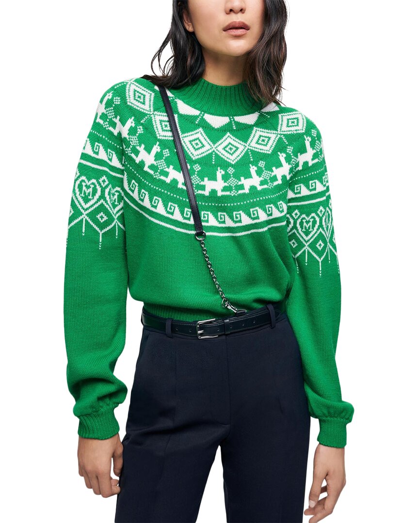 Shop Maje Wool-blend Sweater