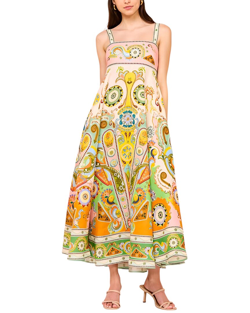 Amina Glam Linen-blend Maxi Dress