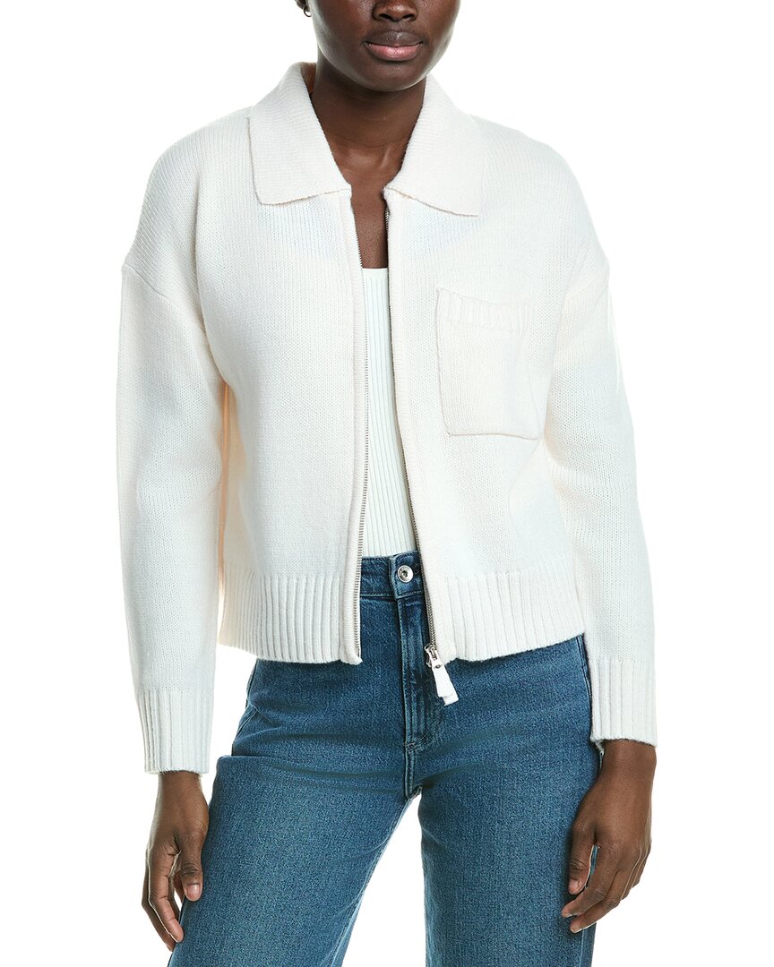 Design History Zip Cardigan In White