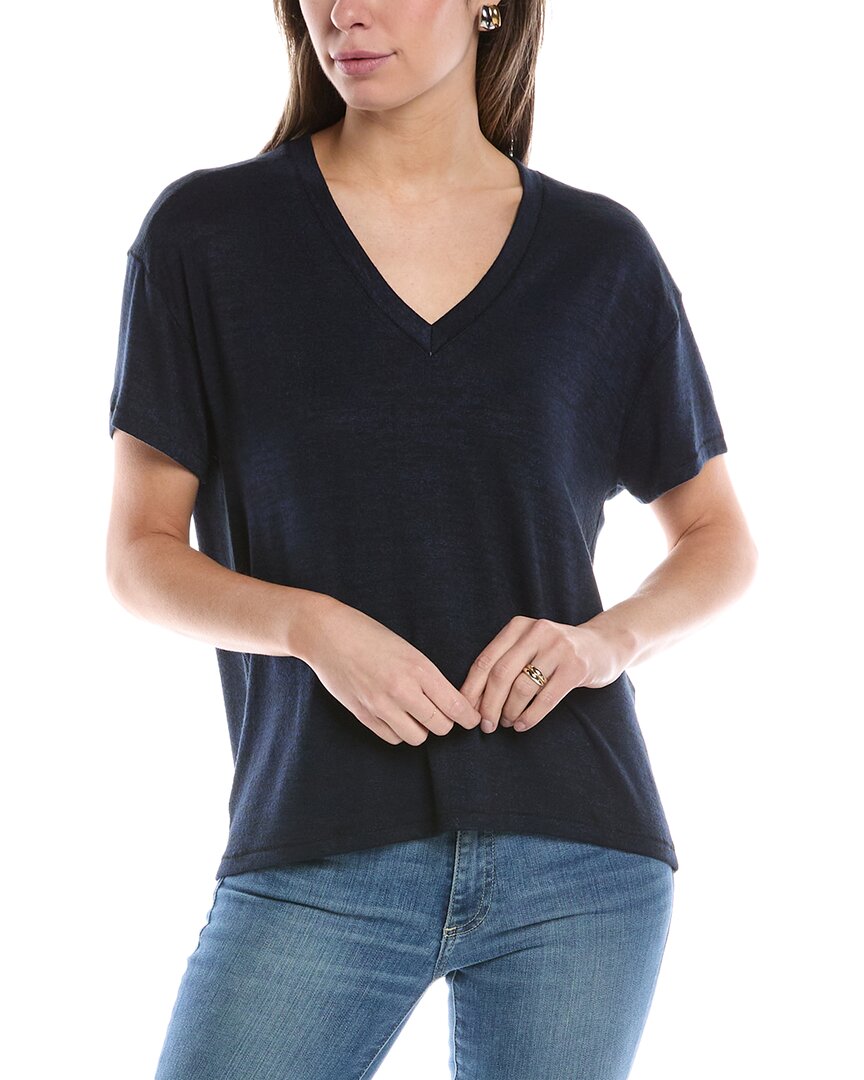 Rag & Bone The Slub V-neck Organic Pima Cotton T-shirt In Blue