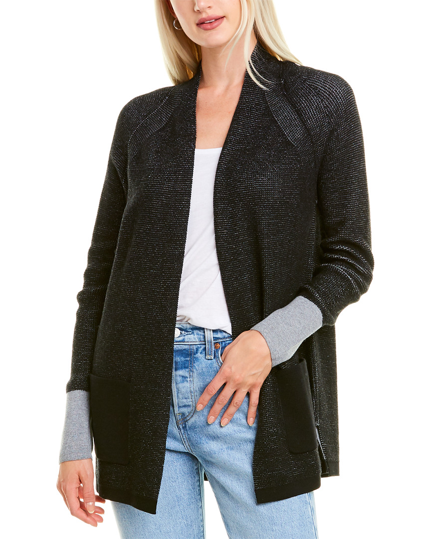 Image of Forte Cashmere Plaited Rib Cashmere-Blend Cardigan