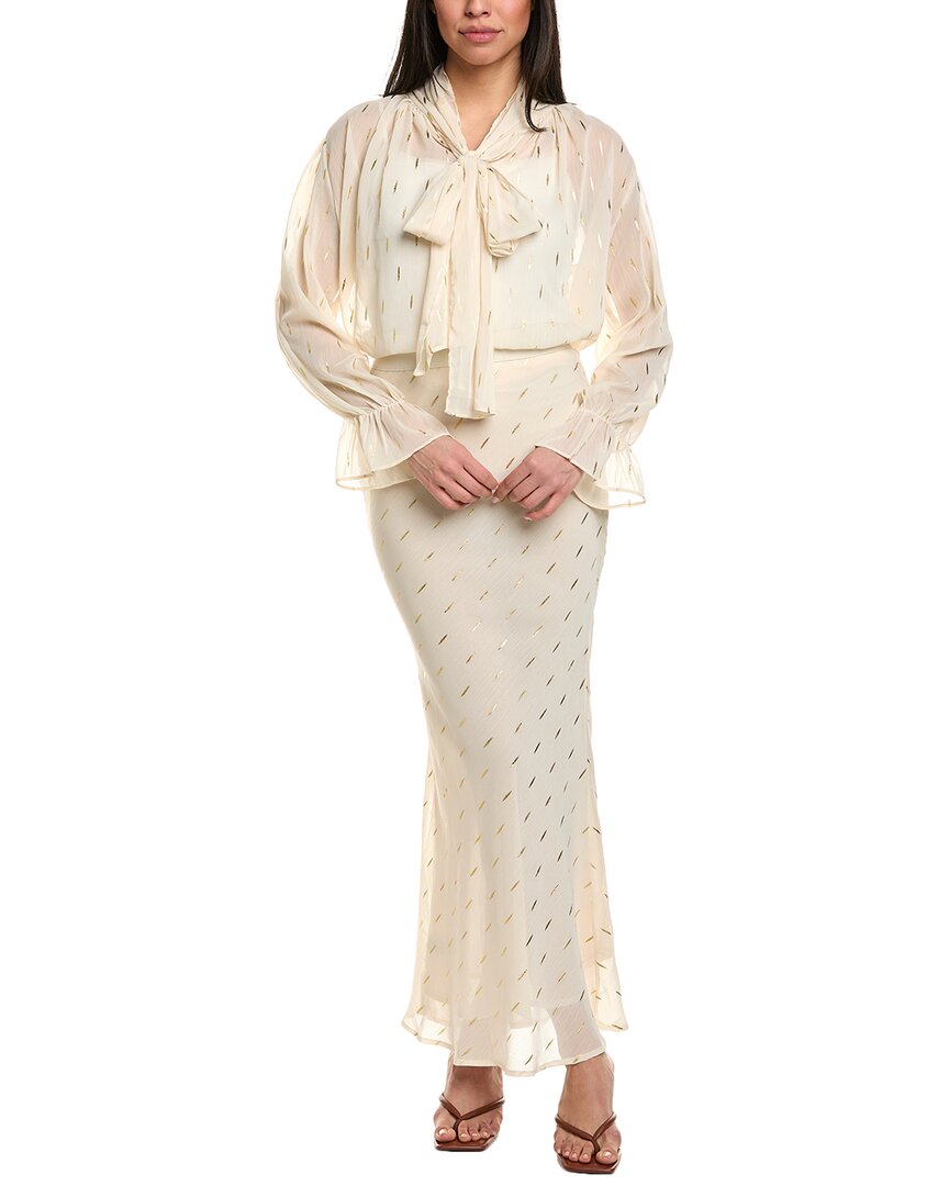 Shop Beulah 2pc Top & Skirt Set In White