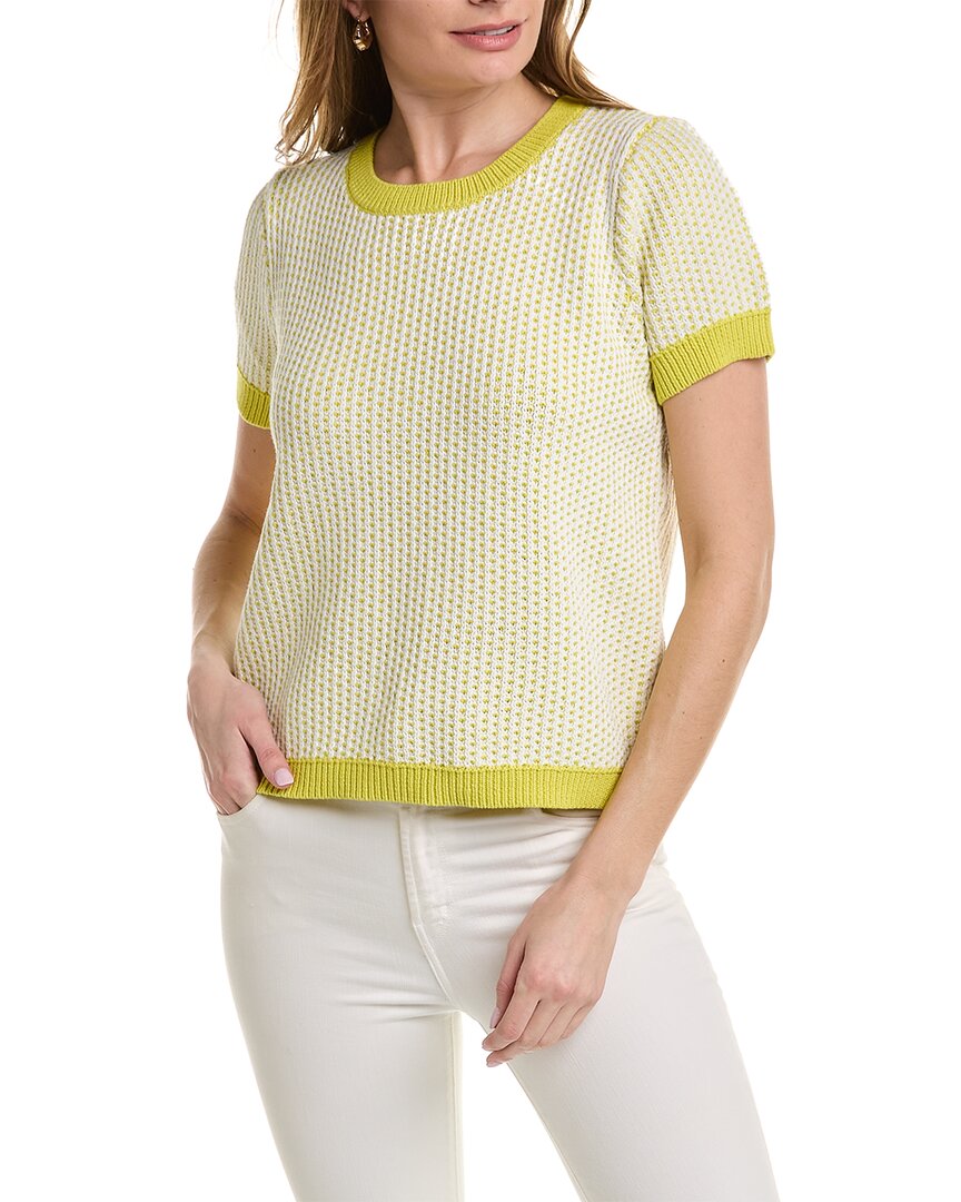 Tyler Boe Tyler Böe Tuck Stitch Sweater T-shirt In Yellow