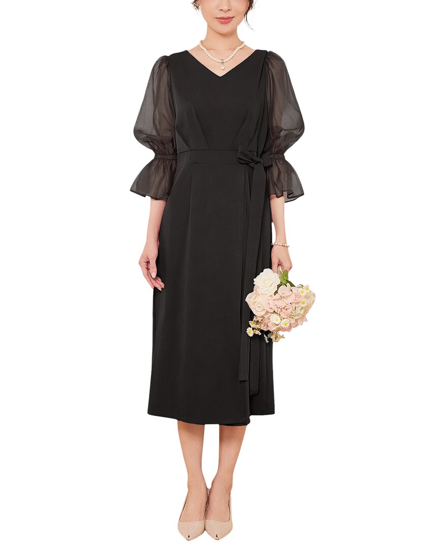 Lily Kim Midi Dress In Black