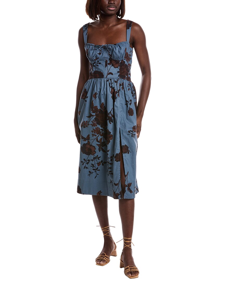 Free People Laters Baby Midi Dress In Blue