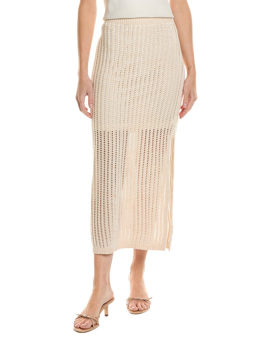 Shop Saltwater Luxe Sweater Midi Skirt In Beige