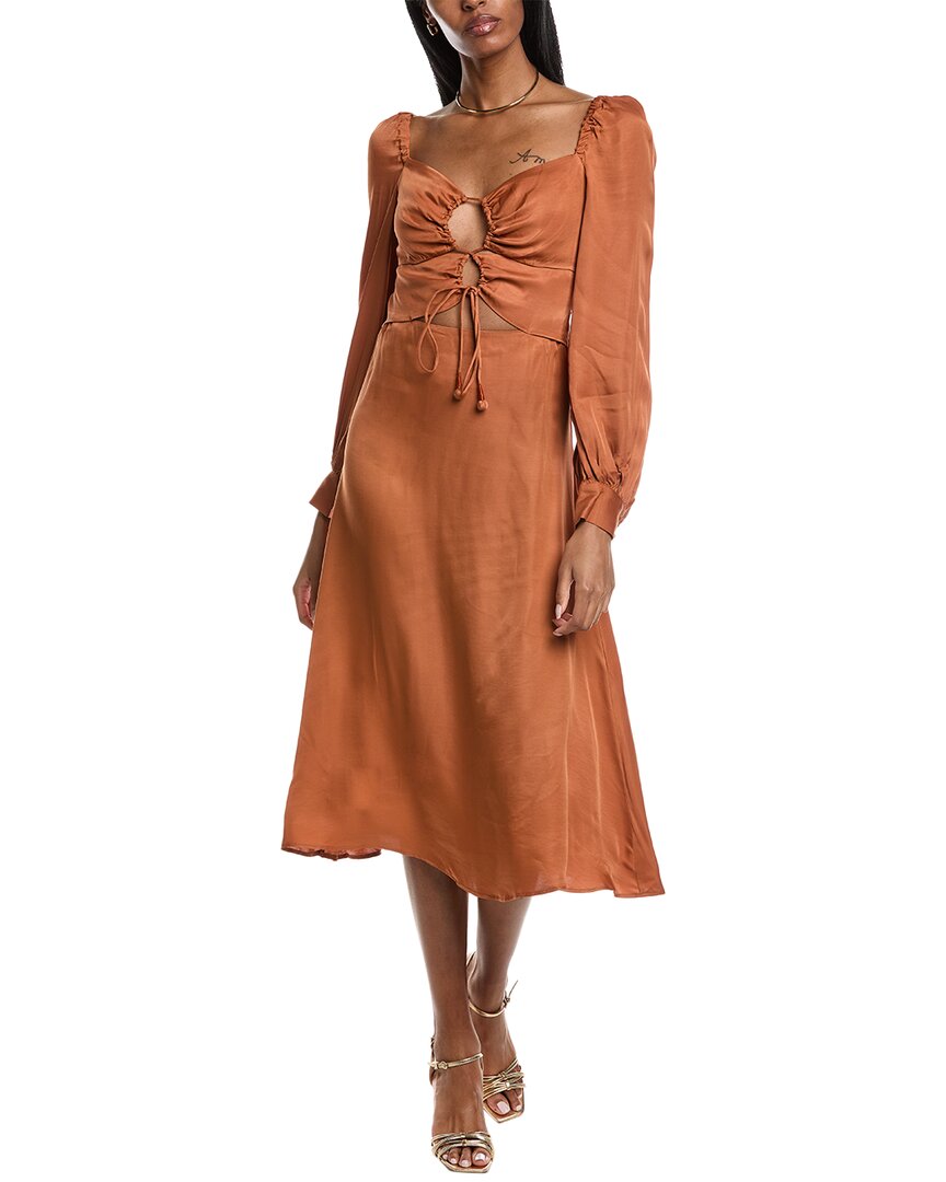 Shop Farm Rio Cutout Maxi Dress In Brown