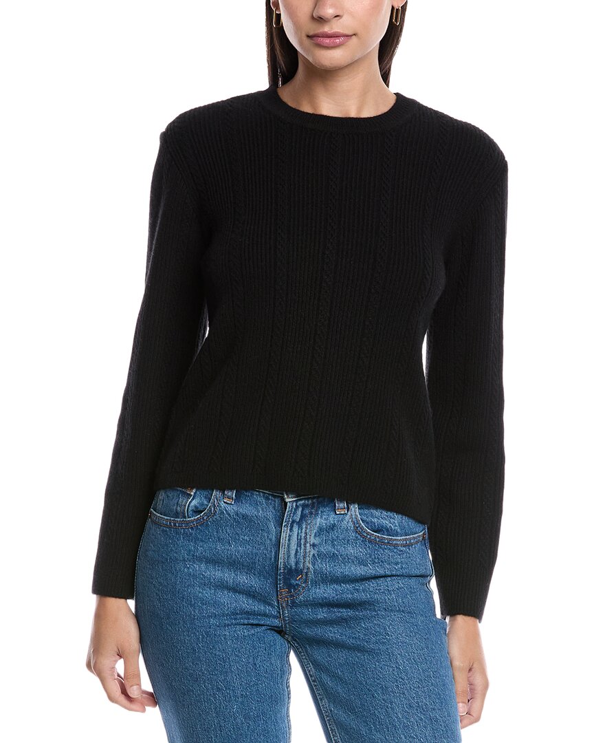 Rag & Bone Annalise Rib Wool-blend Sweater In Black