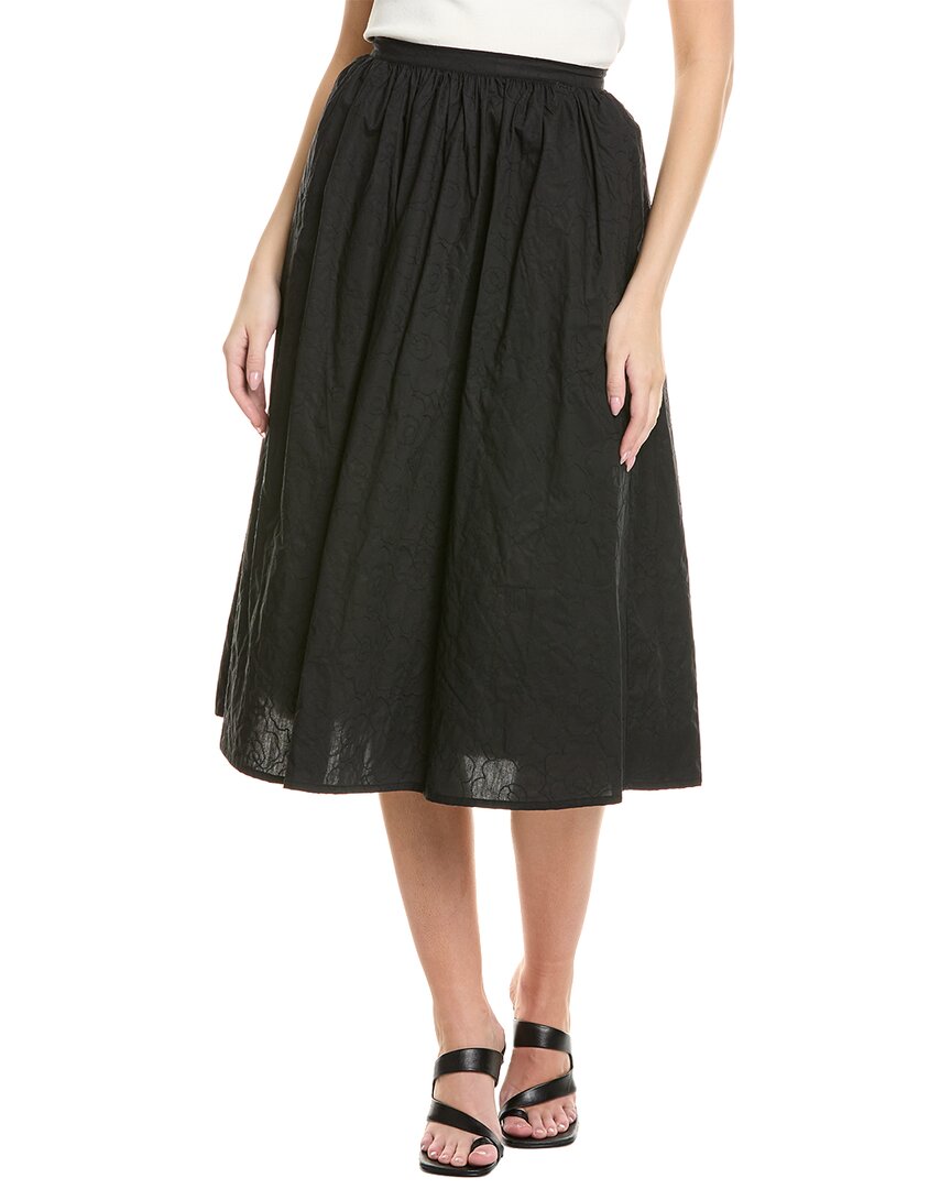 Marimekko Meimi Mini Unikko Midi Skirt In Black