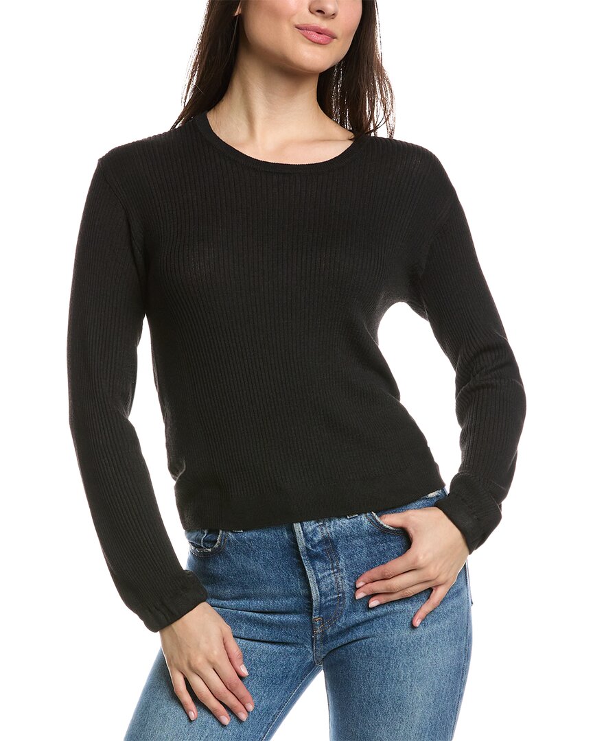 Splendid Rib Knit Top In Black