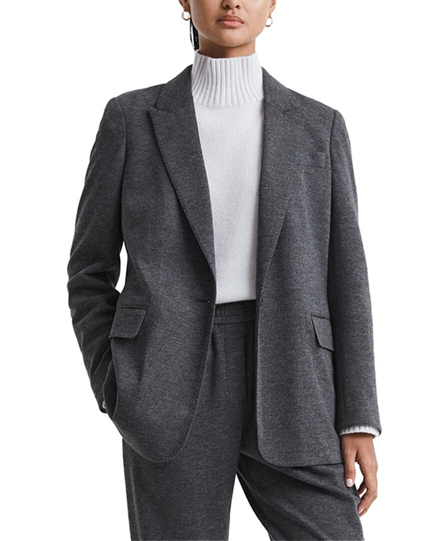 Reiss Amalie Wool Blazer In Grey