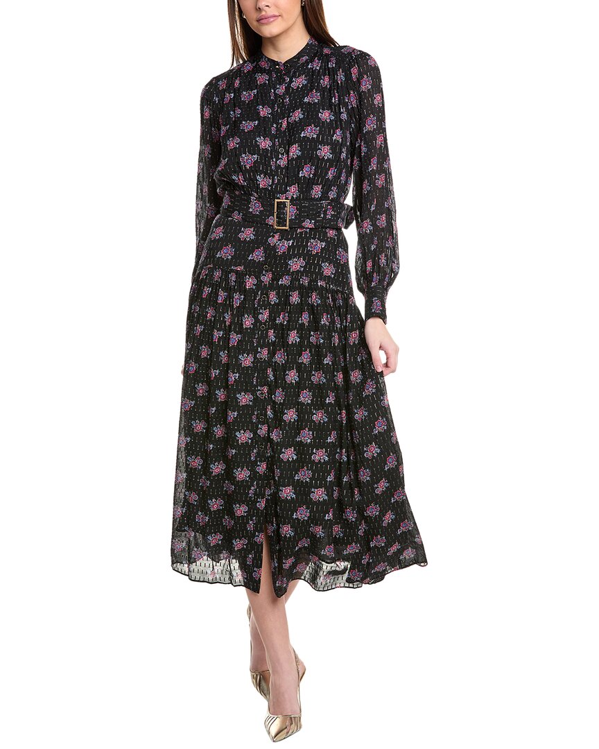 Elie Tahari The Rue Silk-blend Maxi Dress In Black