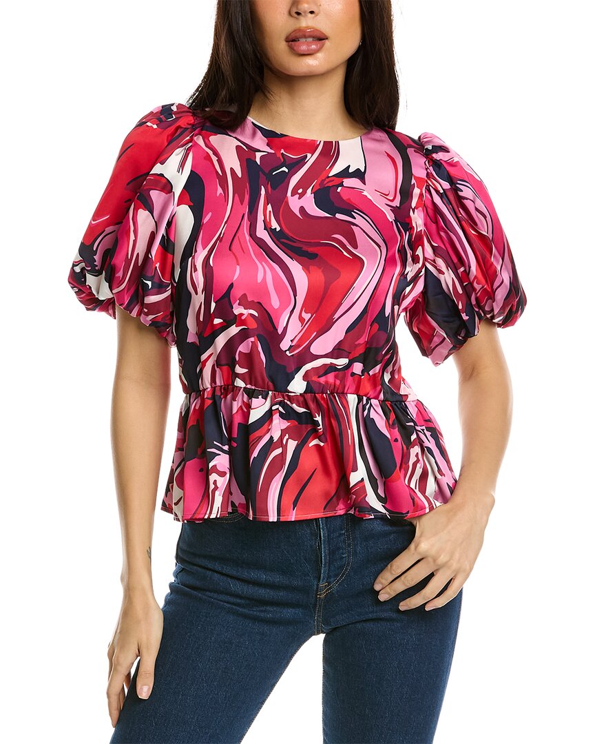 Crosby By Mollie Burch Angela Top In Aspen Print In Pink