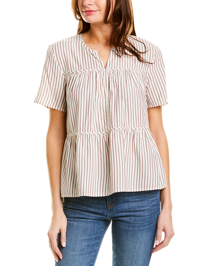 madewell band sleeve popover shirt