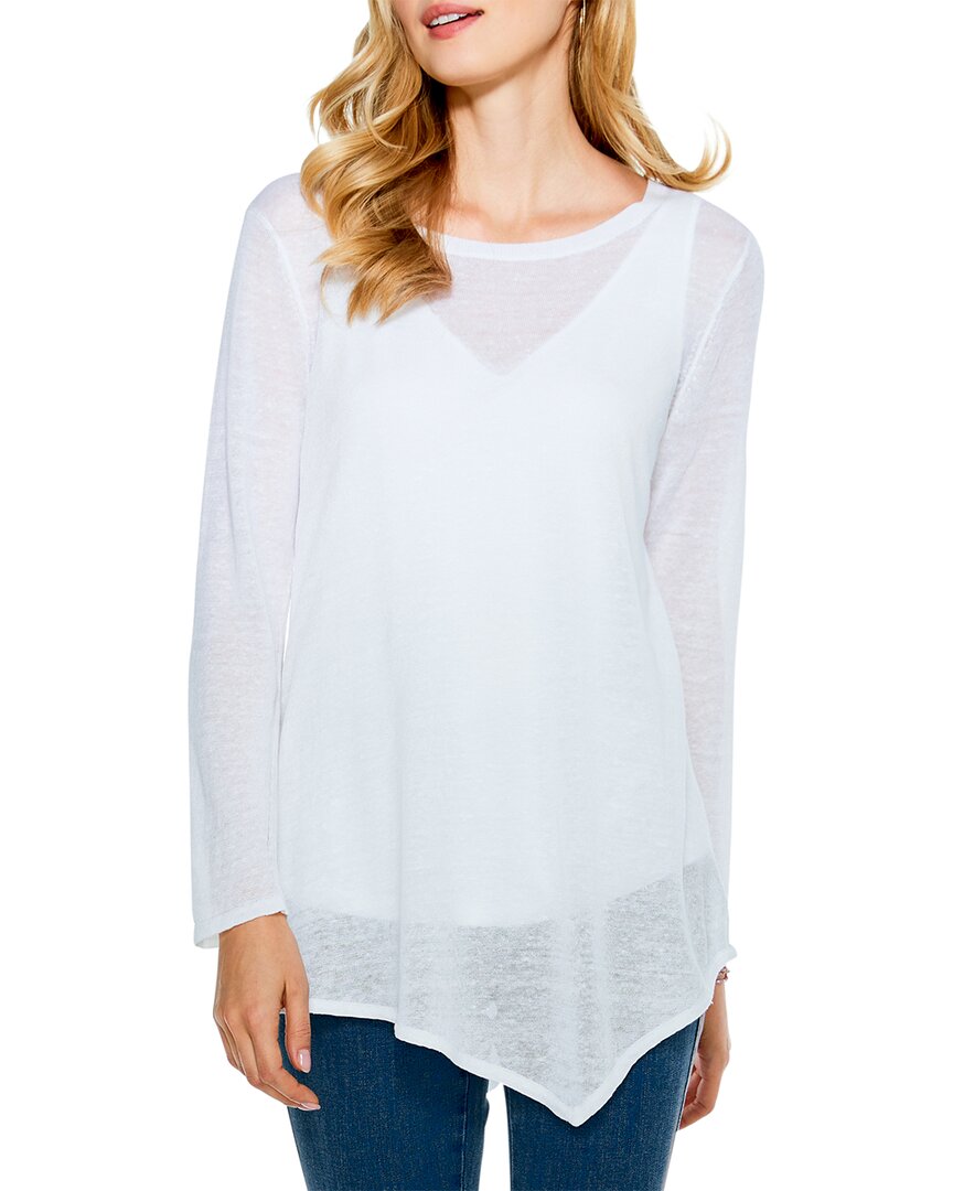 Nic + Zoe Nic+zoe Petite Featherweight Angle Linen-blend Sweater