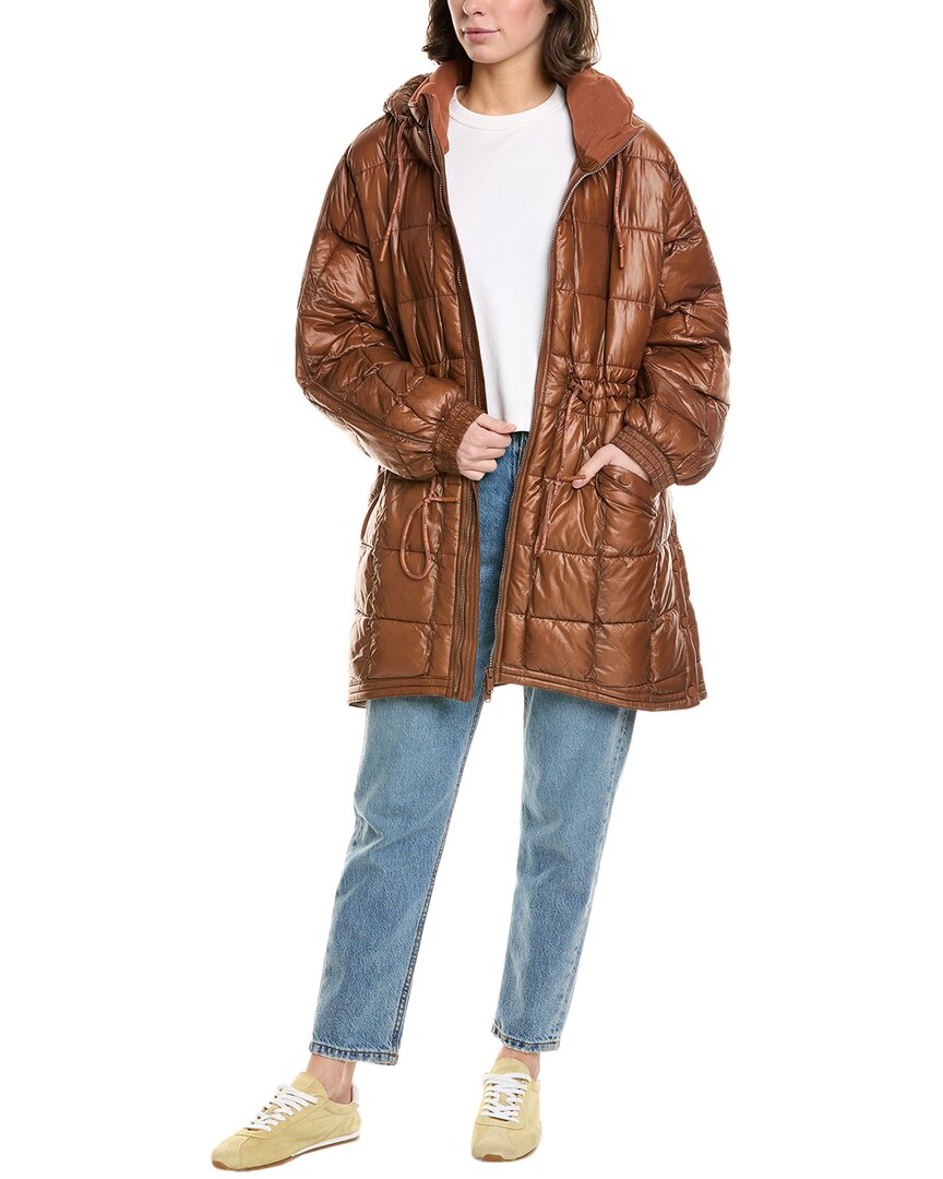 Free People Patricia Packable Puffer Coat In Brown