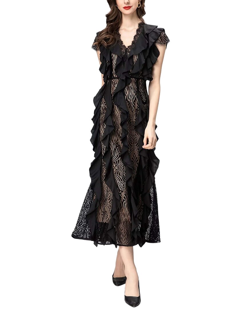 Burryco Sleeveless Midi Dress In Black
