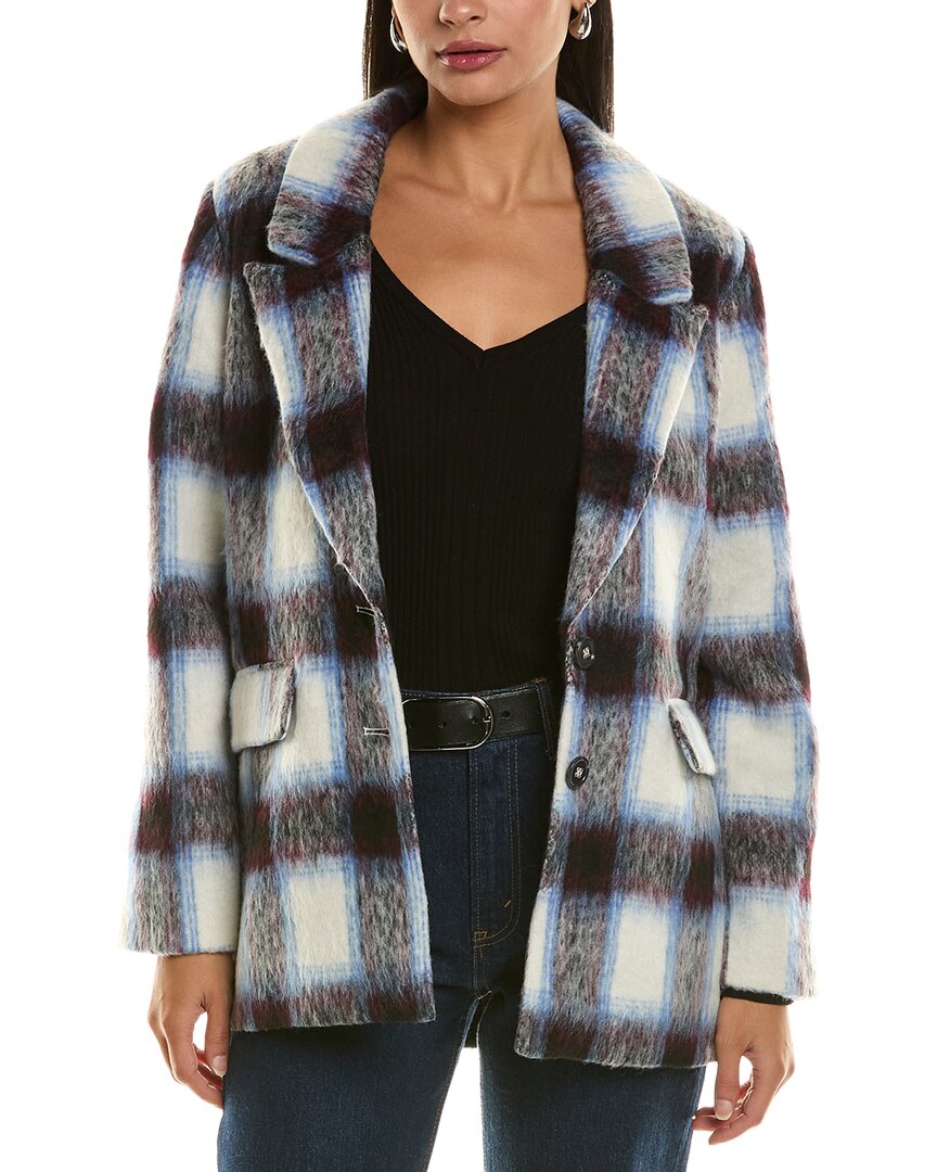 Central Park West Finley Wool-blend Jacket In White