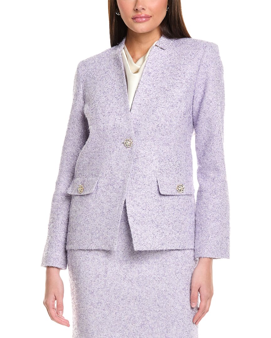 St John St. John Lurex Baby Eyelash Jacket In Pink
