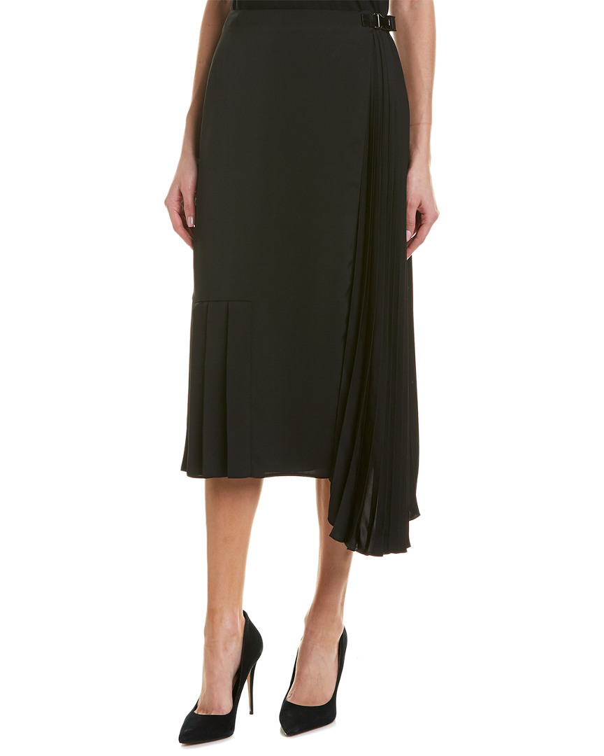 Prada Pleated Midi Skirt Women's Black 42 | eBay