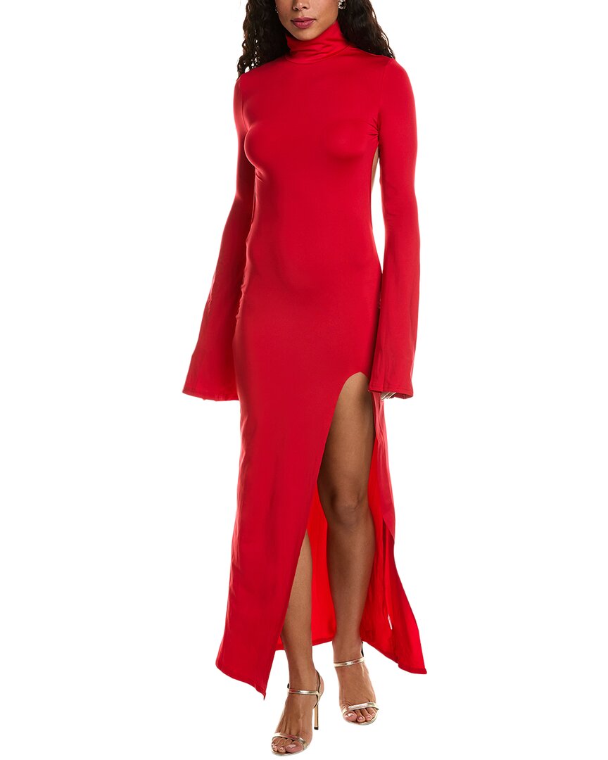 Hl Affair Open Back Maxi Dress In Red