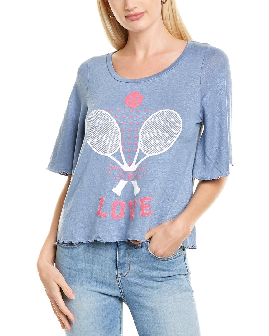 Image of Chaser Graphic Linen-Blend Top