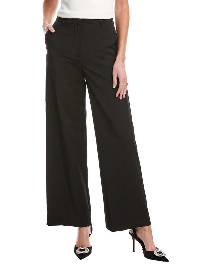 Shop Weekend Max Mara Visivo Wool Trouser In Black